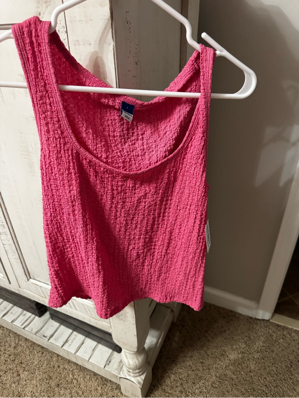 Old Navy Hot Pink Textured Tank Top - Women
